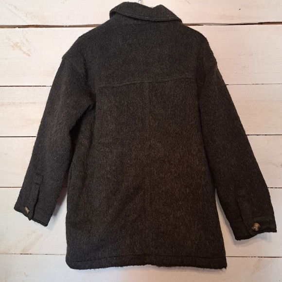 Universal Thread Womens Wool Oversized Brushed Shirt Jacket Size Xtra Small Grey - Picture 2 of 7